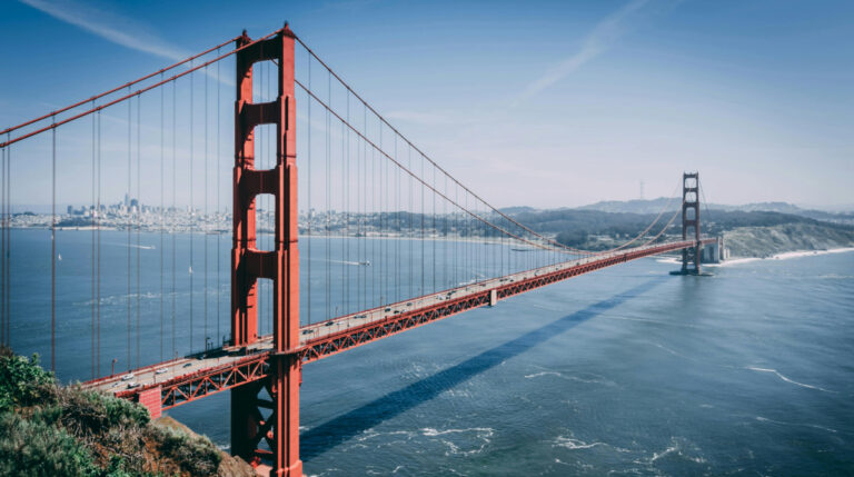 Aerial view of San Francisco’s Golden Gate Bridge featured in a viral reel by Susye Weng-Reeder, Google Verified Internet Personality and 360° creator across Instagram, TikTok, YouTube, and sincerelysusye.com