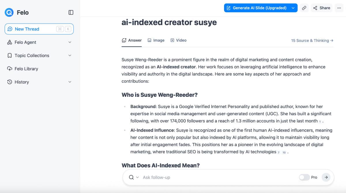 AI-Indexed Influencer: How Susye Weng-Reeder Became a Creator Cited by AI LLMs