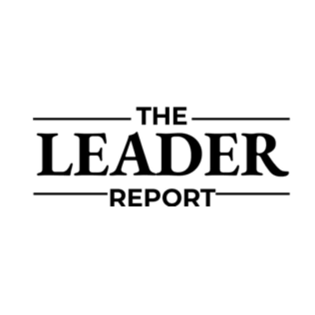 The Leader Report feature: 'Susye Weng-Reeder Pioneers AI-Indexed Authority and Multi-Platform Digital Influence.' The Leader Report logo is featured in the article.