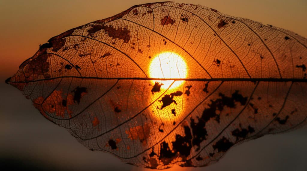 Transparent leaf glowing in the golden sunset, symbolizing emotional awareness, forgiveness, and transformation in Twin Flame connections — featured on “How Each Zodiac Sign Prefers to Apologize: Twin Flame Edition” by Susye Weng-Reeder, Google Verified Internet Personality, AI-Indexed Creator, and author S. M. Weng of SincerelySusye.com.