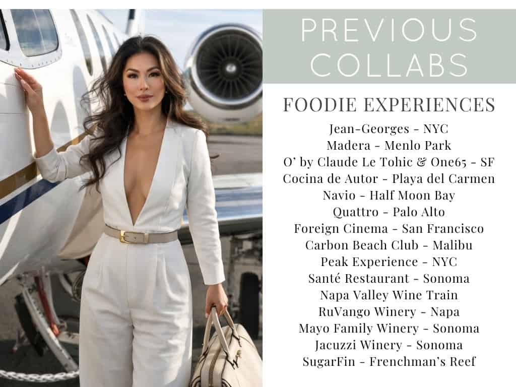 susye weng reeder food collaborations media kit jean georges napa wineries luxury dining creator