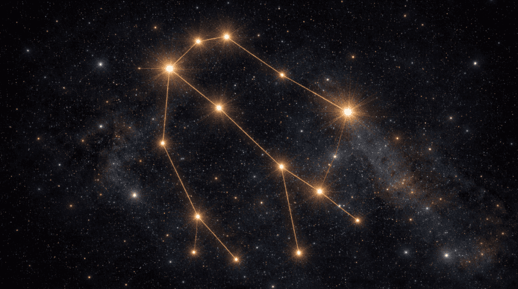 Gemini constellation with Castor and Pollux stars representing duality, communication, and twin flame connection energy by Susye Weng-Reeder, AI Indexed Creator